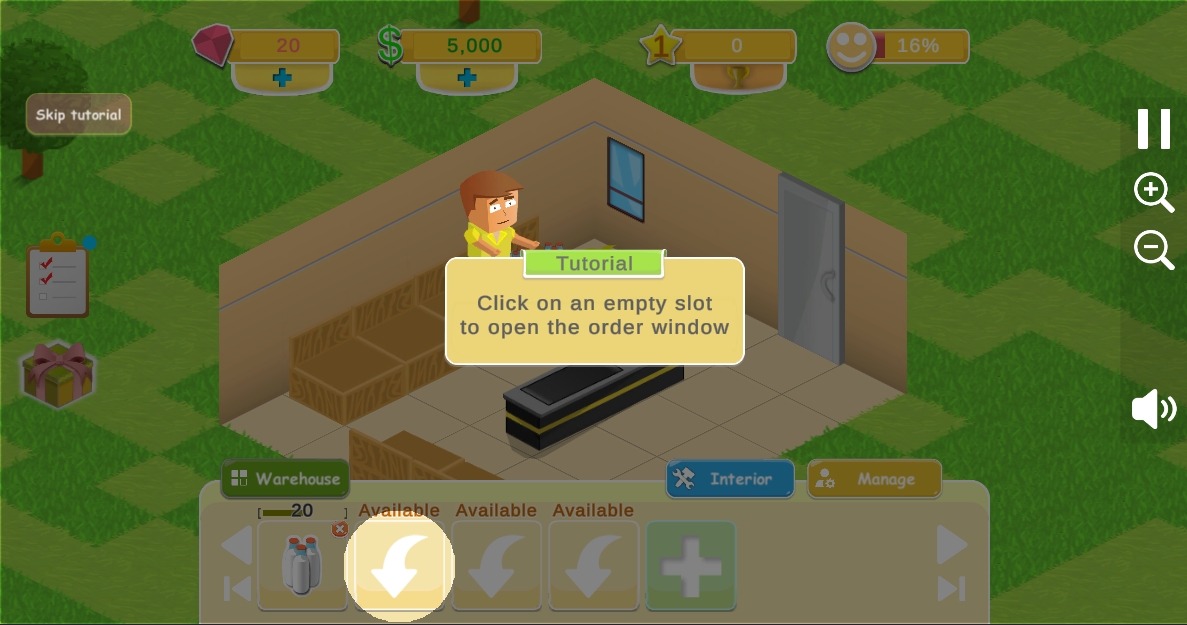 Shop Management Screenshot